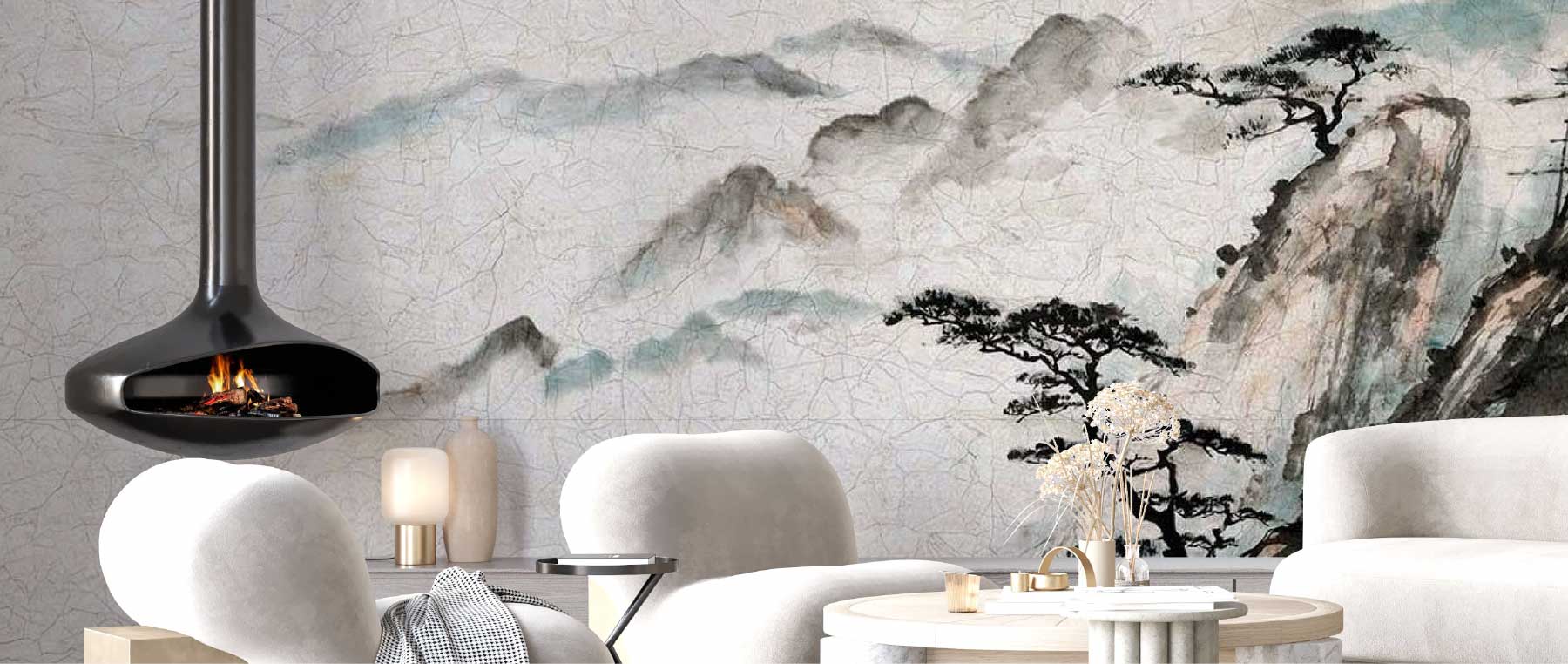 Mural Oriental for Living Room